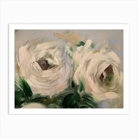 Couple of White Flowers Art Print