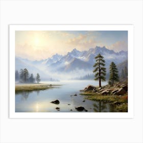 Misty Morning In The Sierra Nevada 2 Art Print