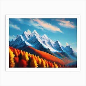 Autumn Trees In The Mountains 1 Art Print