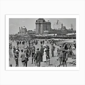 Vintage Atlantic City Beach Art Print