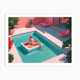 Pink Pool Art Print