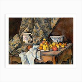 Still Life With Apples And Peaches, Paul Cézanne Art Print