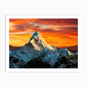 Everest At Sunset 1 Art Print