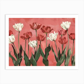 Red Tulips 14 Art Print