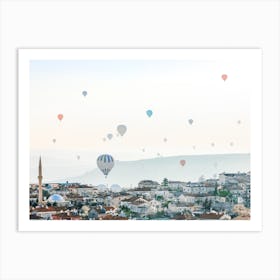 Balloons Over The City Art Print