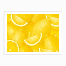 Yellow Lemons Art Print