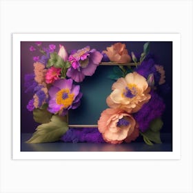 Frame With Flowers 1 Art Print