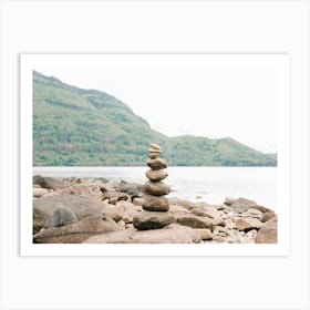 Stacking Stones in Ireland Art Print