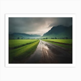 Rainy Day In The Countryside Art Print