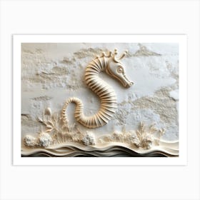 Artistic Showcasing A Delicate Seahorse In 3d Art Print