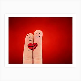 Fingers In Love 2 Art Print