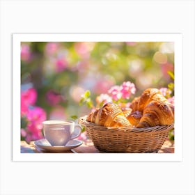 Coffee And Croissants Art Print