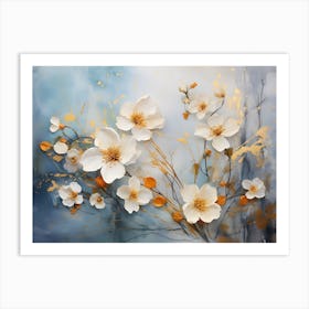 White Flowers Art Print