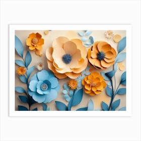 3d Flowers Craft 1 Art Print