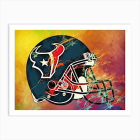 Houston Texas Helmet Abstract Art Print