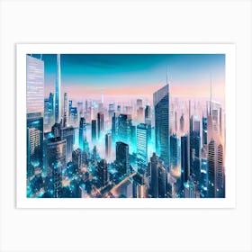 Futuristic Cityscape 64 Art Print