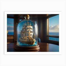 Default Luxury Cruise Ship In A Bottle High Detail Sharp Focus 2 Art Print
