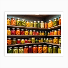 Shelves Of Preserved Vegetables 8 Art Print