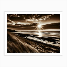 Sunset On The Beach 1020 Art Print