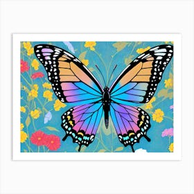 Butterfly In The Garden 2 Art Print