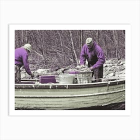 Two Men In A Boat Fisherman Art Print