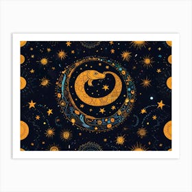 Zodiac Background Art Print