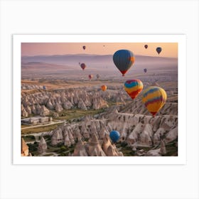 Hot Air Balloons In Cappadocia 1 Art Print