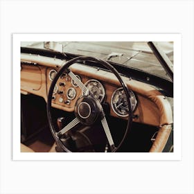 Interior Of A Classic Car Art Print