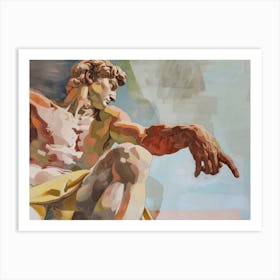 Contemporary Artwork Inspired By Michelangelo Buonarroti 2 Art Print