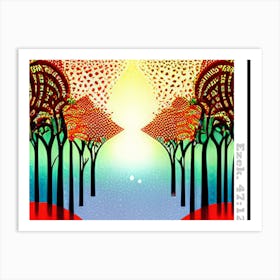 Ezekiel Forest #5 (Sky Rows) Art Print