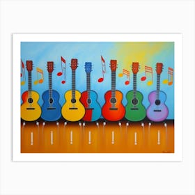 Guitars Alive Art Print