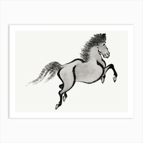 Hokusai Horse Jumping Art Print