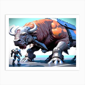 American Buffalo Cyborg Art Print