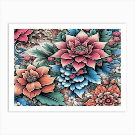 Floral Wallpaper 4 Art Print