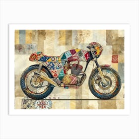 Vintage Colorful Scooter 8 Art Print