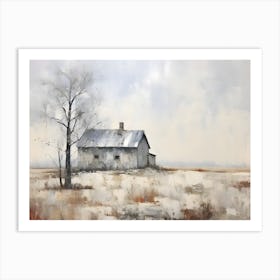 Old Stone Farm Winter 3 Art Print