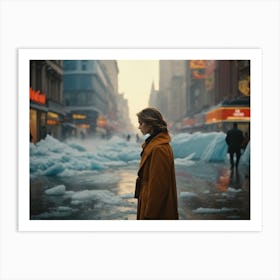 Girl In A Coat Art Print