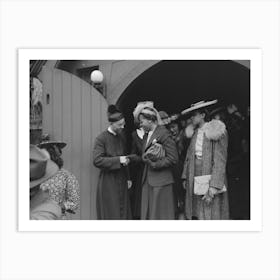 Shaking Hands With Members Of The Congregation After Services At An Episcopal Church, South Side Of Art Print