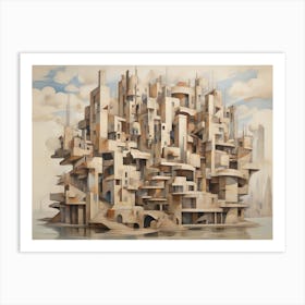 Futuristic City 1 Art Print