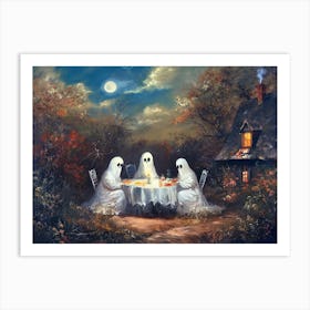 Ghosts At The Table 3 Art Print