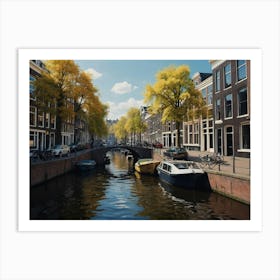 Amsterdam Canals painting Art Print