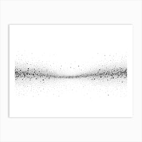 Black And White Dots On A White Background Art Print