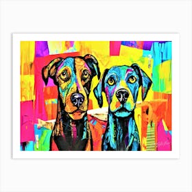 A Canine Unit - Two Dog Zone Art Print