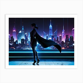 Cityscape At Night 5 Art Print