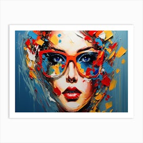 Woman With Glasses Art Print