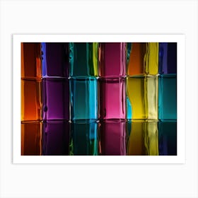 Colorful Glass Blocks Art Print