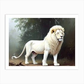 White Lion 10 Art Print