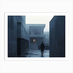 Man Walking Through A Building Art Print