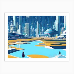 Futuristic City 32 Art Print