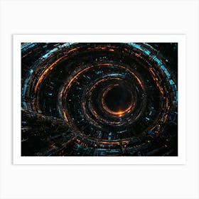 1default Black Hole Above It Gas Giant Tube With Rings As Suppo 3 Art Print